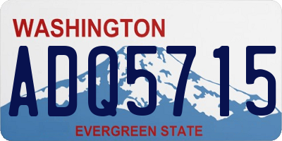 WA license plate ADQ5715