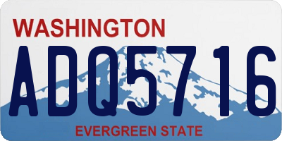 WA license plate ADQ5716
