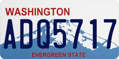 WA license plate ADQ5717