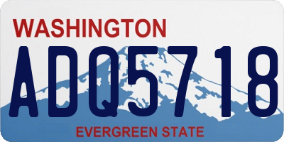 WA license plate ADQ5718