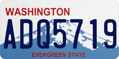 WA license plate ADQ5719
