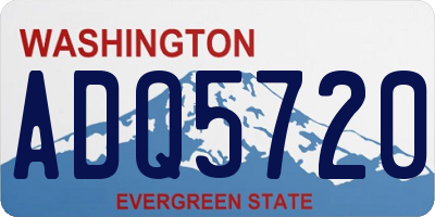 WA license plate ADQ5720