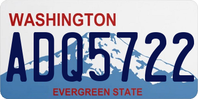 WA license plate ADQ5722