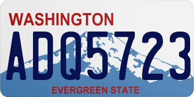 WA license plate ADQ5723