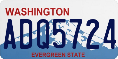 WA license plate ADQ5724