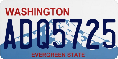 WA license plate ADQ5725