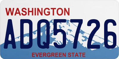 WA license plate ADQ5726