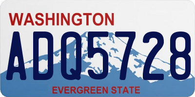 WA license plate ADQ5728
