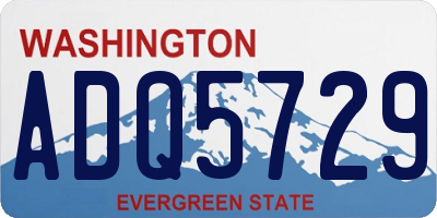 WA license plate ADQ5729
