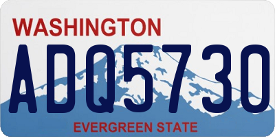 WA license plate ADQ5730