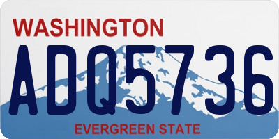 WA license plate ADQ5736