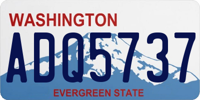 WA license plate ADQ5737