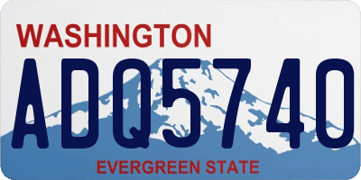 WA license plate ADQ5740