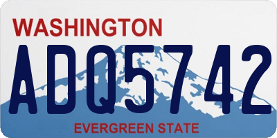 WA license plate ADQ5742
