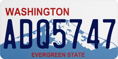 WA license plate ADQ5747
