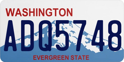 WA license plate ADQ5748