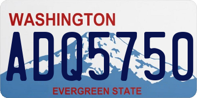 WA license plate ADQ5750