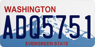 WA license plate ADQ5751