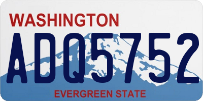 WA license plate ADQ5752