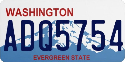 WA license plate ADQ5754