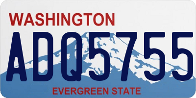 WA license plate ADQ5755