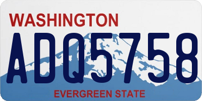 WA license plate ADQ5758