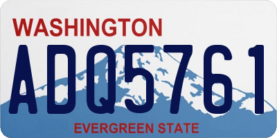 WA license plate ADQ5761