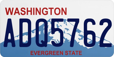 WA license plate ADQ5762