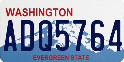 WA license plate ADQ5764