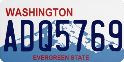 WA license plate ADQ5769