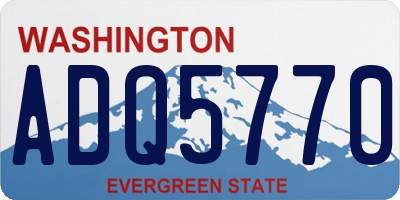 WA license plate ADQ5770