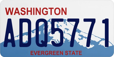 WA license plate ADQ5771