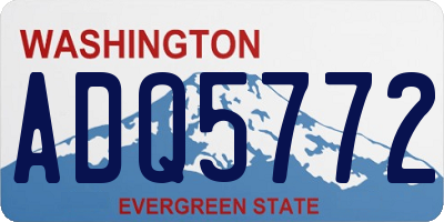 WA license plate ADQ5772