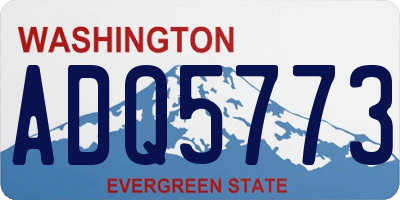 WA license plate ADQ5773