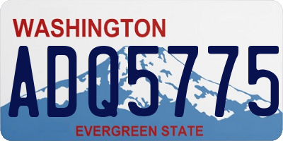 WA license plate ADQ5775