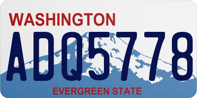 WA license plate ADQ5778