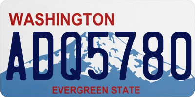 WA license plate ADQ5780