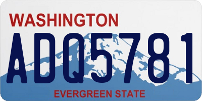 WA license plate ADQ5781