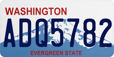 WA license plate ADQ5782
