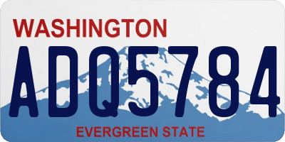 WA license plate ADQ5784