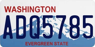 WA license plate ADQ5785