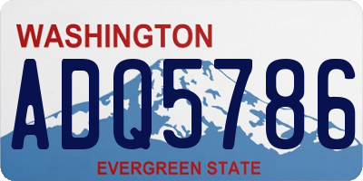 WA license plate ADQ5786