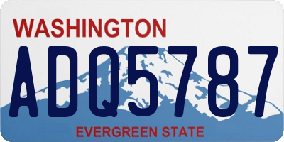 WA license plate ADQ5787