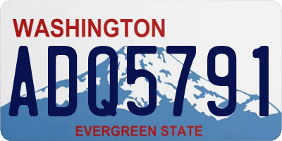 WA license plate ADQ5791