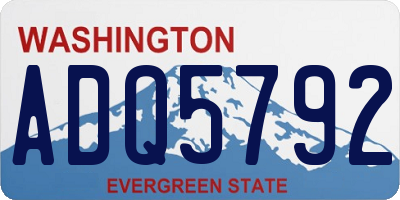WA license plate ADQ5792