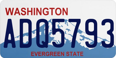 WA license plate ADQ5793