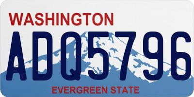 WA license plate ADQ5796