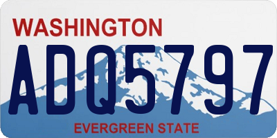 WA license plate ADQ5797