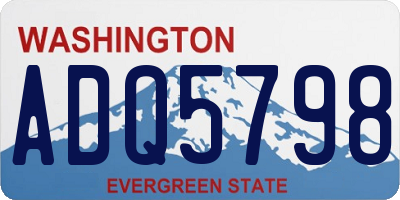 WA license plate ADQ5798