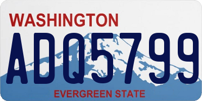 WA license plate ADQ5799